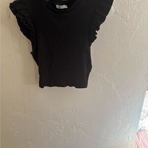 Zara Chocolate Brown Knit Top